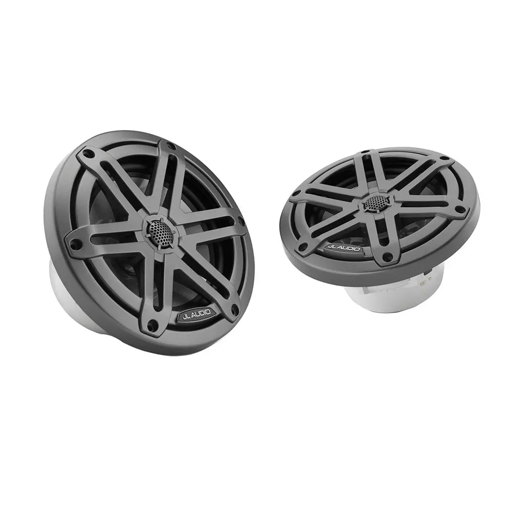 Jl Audio M3 Series 6.5" Marine Coaxial Speakers W/Grey Metallic Sport Grilles - M3-650X-S-Gm [010-03061-00] 1