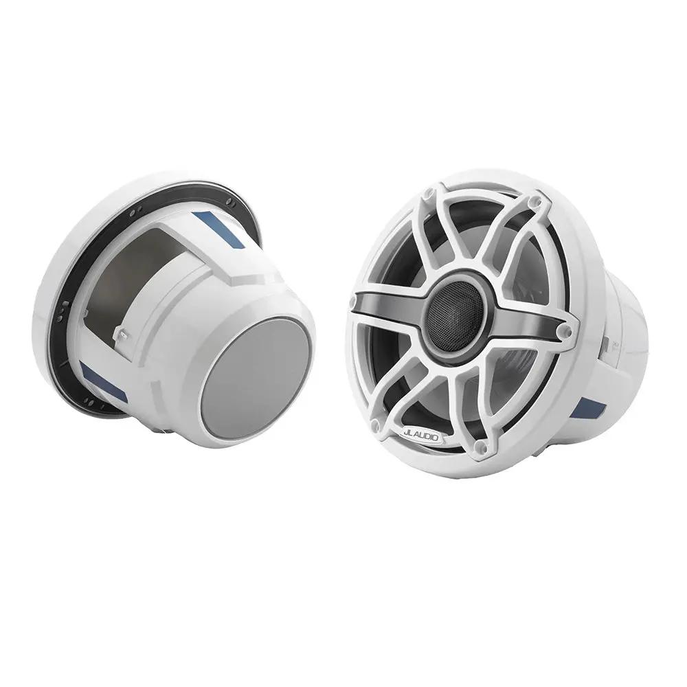 Jl Audio M6 Series 8.8" Marine Coaxial Speakers W/Gloss White Sport Grille - M6-880X-S-Gwgw [010-03078-00] 1