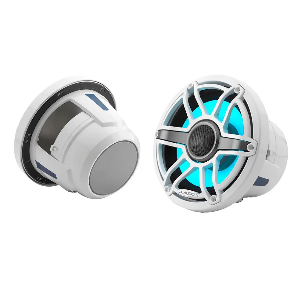 Jl Audio M6 Series 8.8" Marine Coaxial Speakers W/Gloss White Sport Grille  Transflective Led Lighting - M6-880X-S-Gwgw-I [010-03095-00] 1