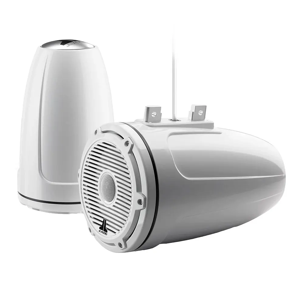 Jl Audio M6 Series 7.7" Enclosed Tower Coaxial System W/Gloss White Classic Grille - M6-770Etxv3-Gw-C-3Gw [010-03856-00] 1