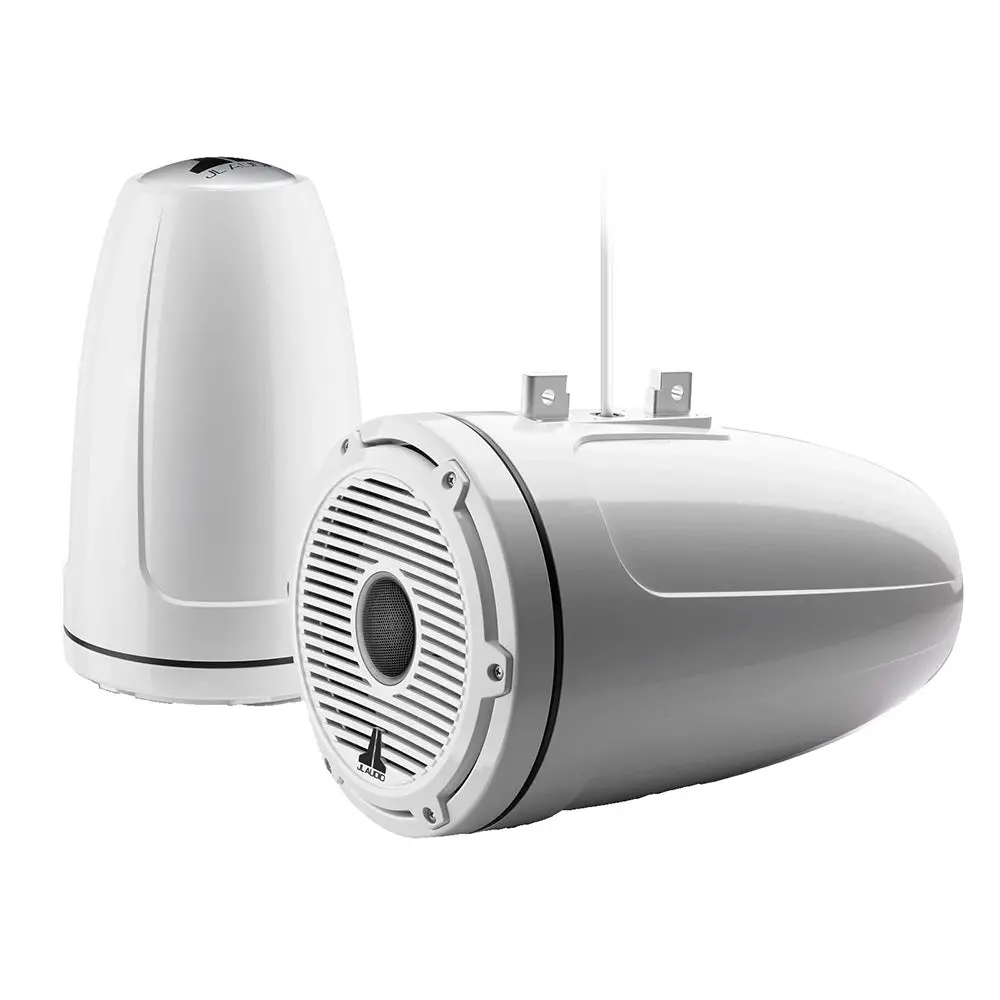 Jl Audio M6 Series 8.8" Enclosed Tower Coaxial System W/Gloss White Classic Grille  Black Tweeter Mesh - M6-880Etxv3-Gw-C-Gwgw [010-03280-00] 1