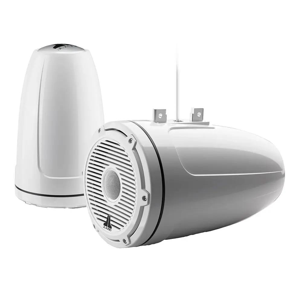 Jl Audio M6 Series 8.8" Enclosed Tower Coaxial System W/Gloss White Classic Grille - M6-880Etxv3-Gw-C-3Gw [010-03857-00] 1