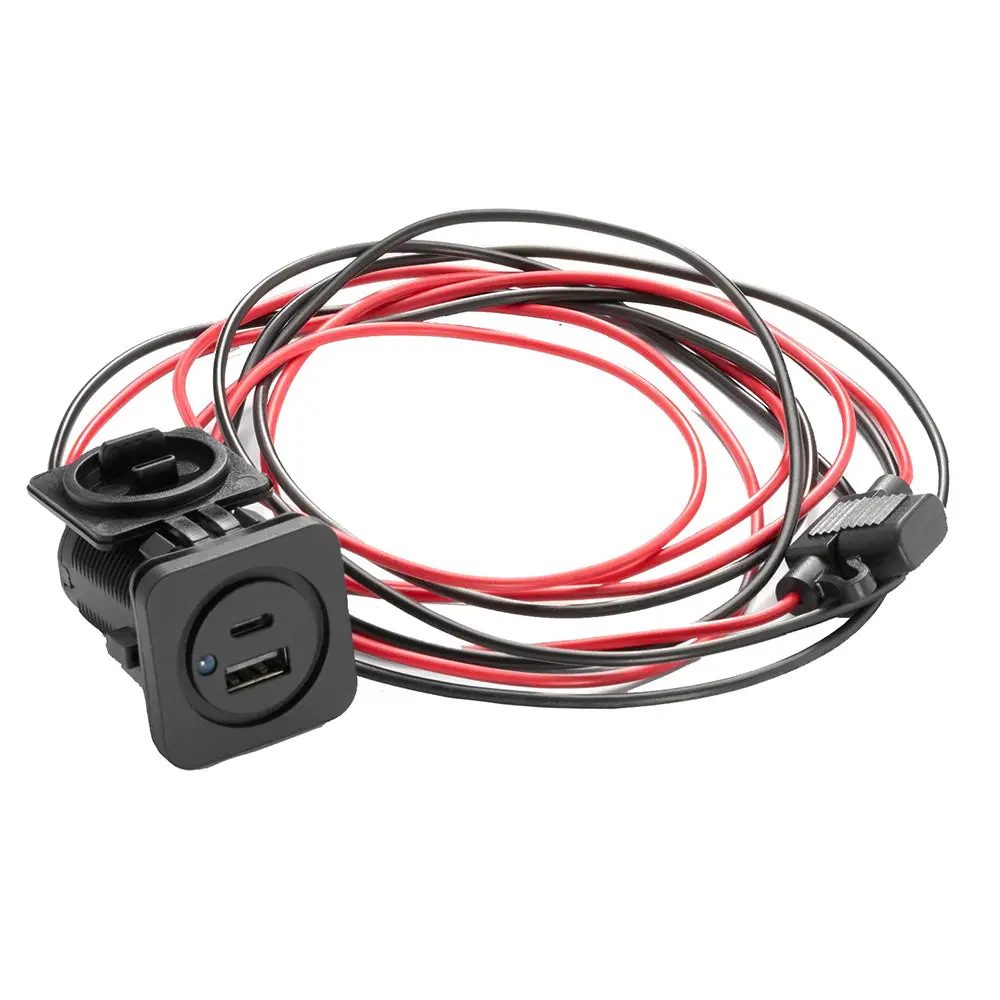 Jl Audio Usb-C And Usb-A Charging Jack F/Panel Mounting - Xmd-Usbca/Chg2x-Pnl [010-13623-00] 1