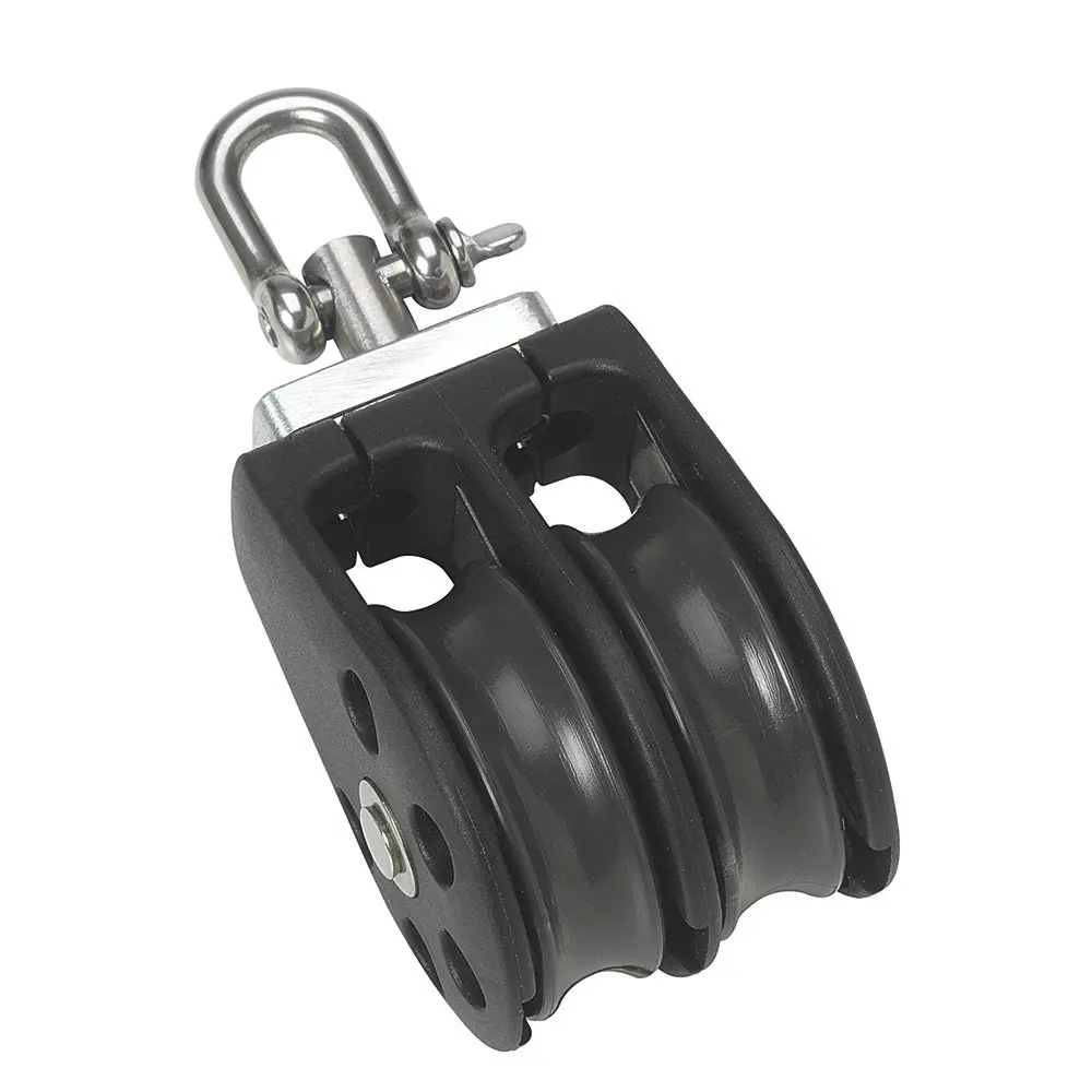 Barton Marine Size 3 45Mm Plain Bearing Pulley Block Double W/Swivel [N03230] 1
