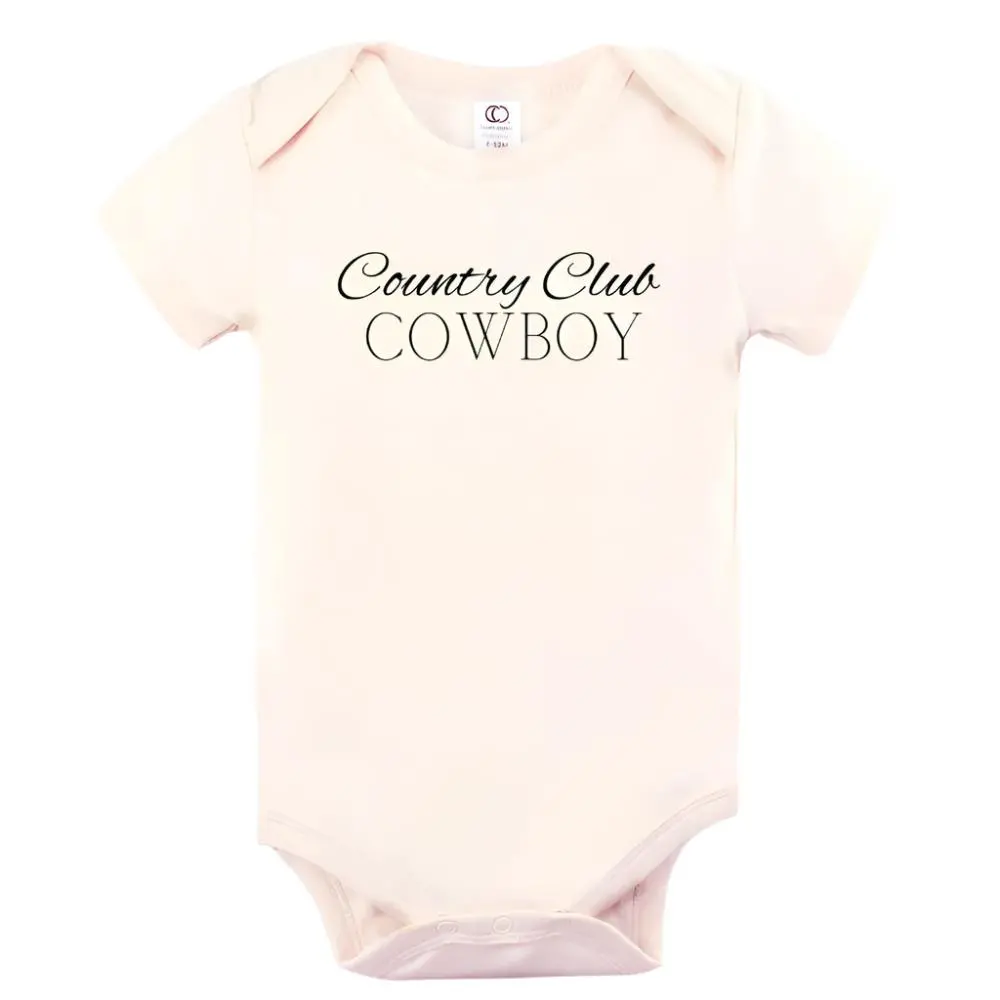 Country Club Cowboy Organic Onesie 1