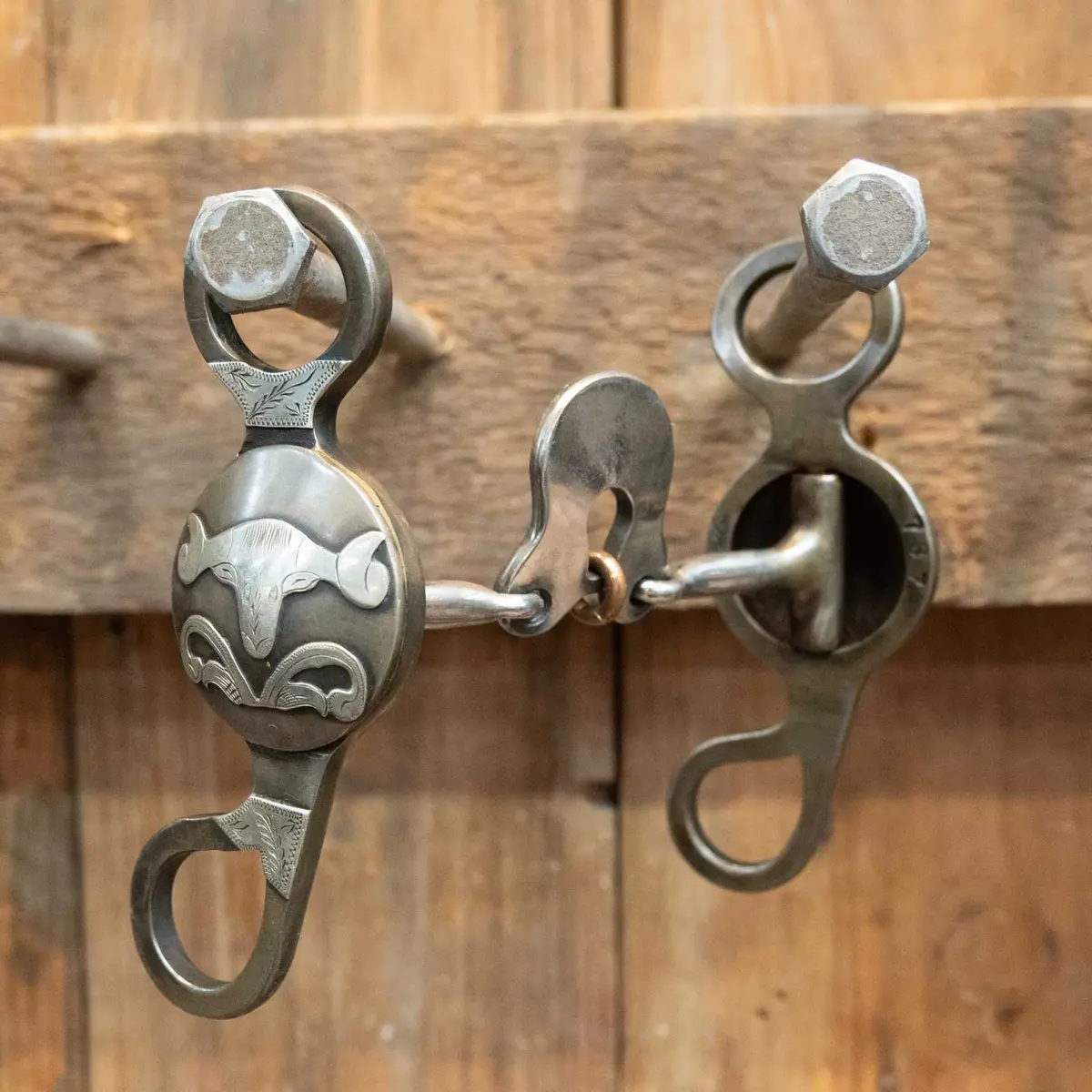 S. White Steer Concho Floating Spoon Bit 1
