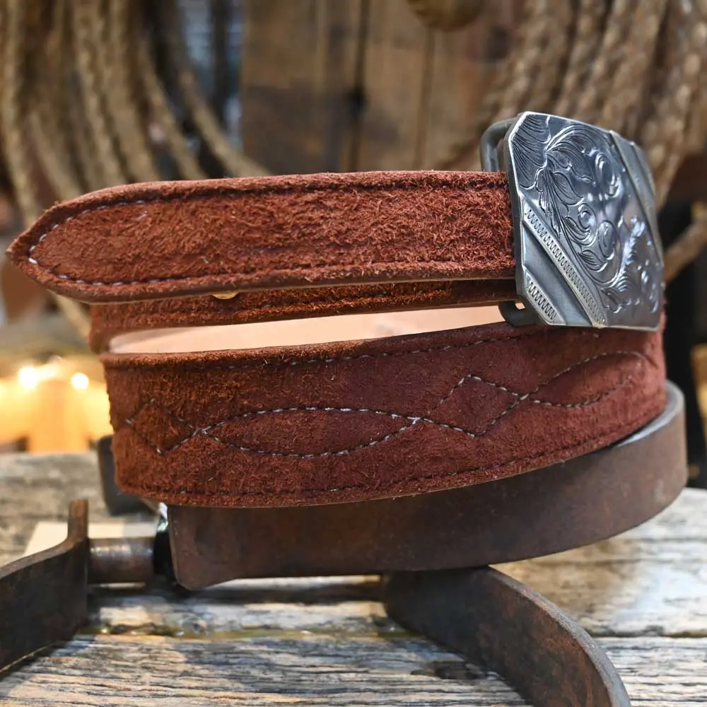 36" Rust Roughout Handmade Belt 1