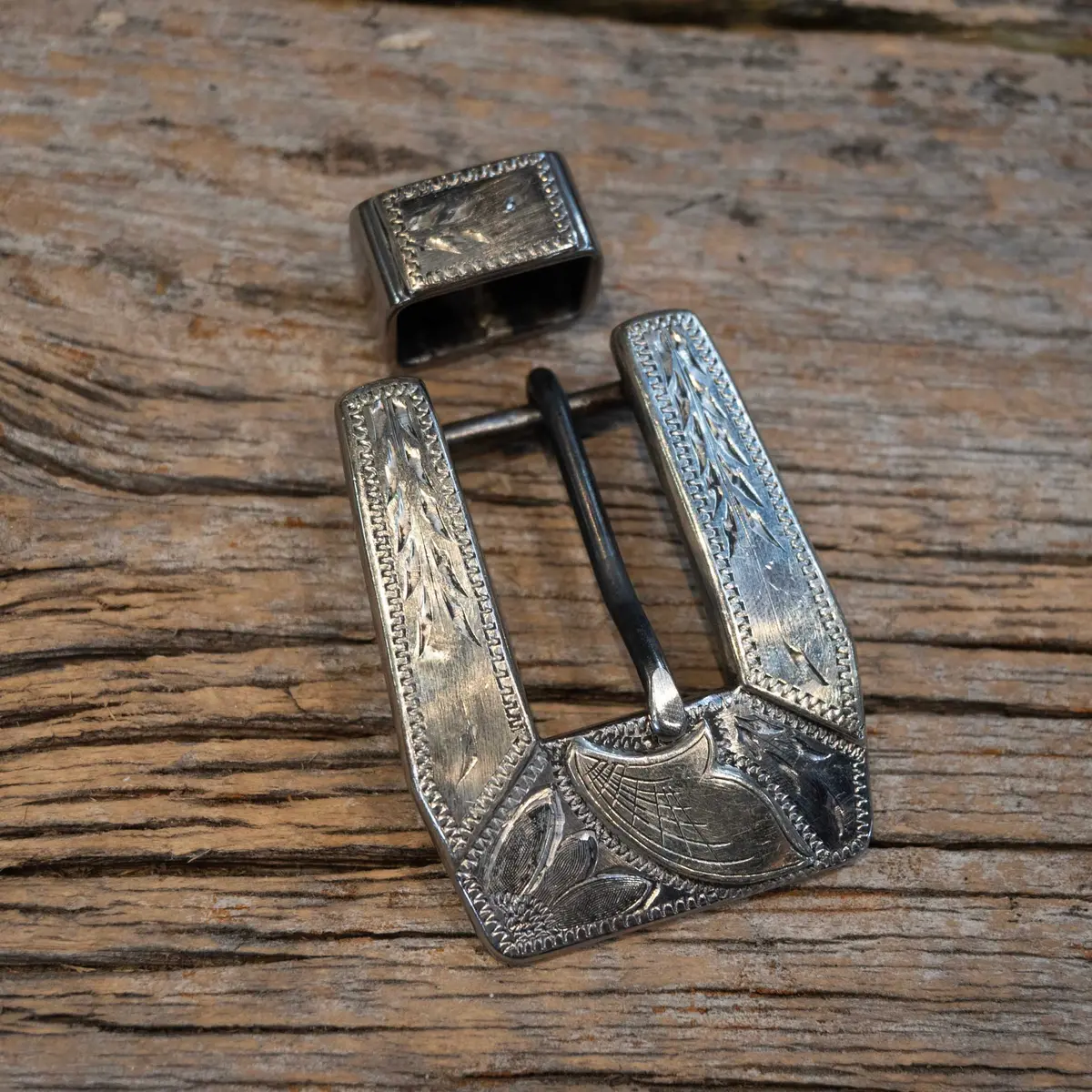 3/4" Reid Jones Silver Mounted 2 Piece Headstall Buckle 1