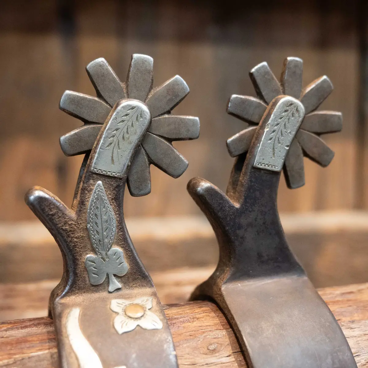 Ron Tollison's Mounted Longhorn Spurs #544 1