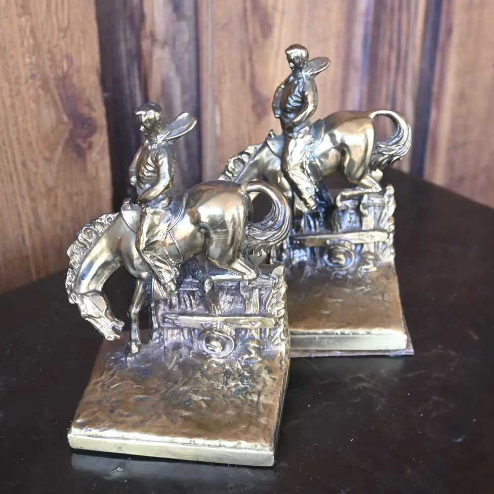 Pm Craftsman Eaton Park, Florida Vintage Bucking Horse Bookends 1