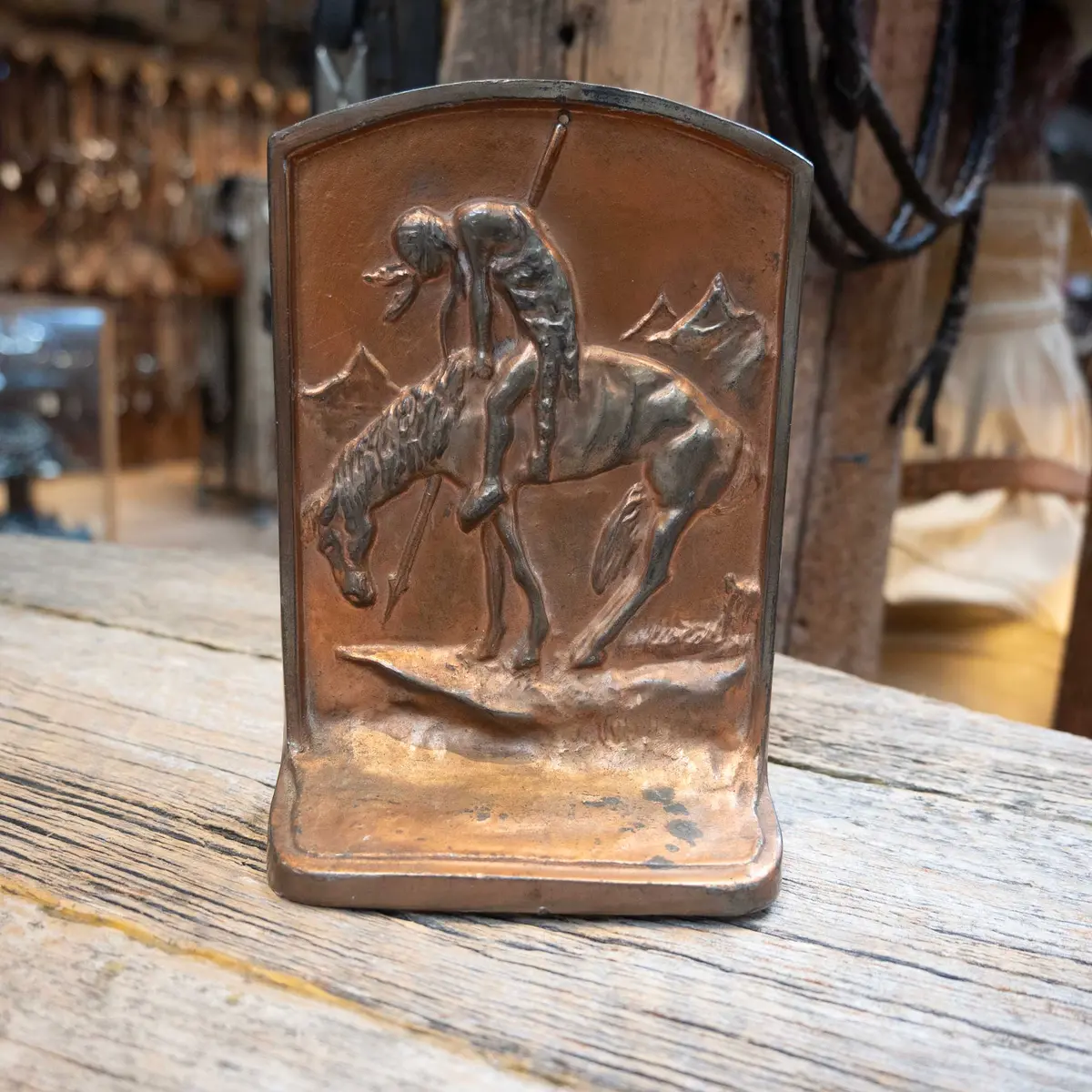 "End Of The Trail" Copper Finish Wall Hanging 1