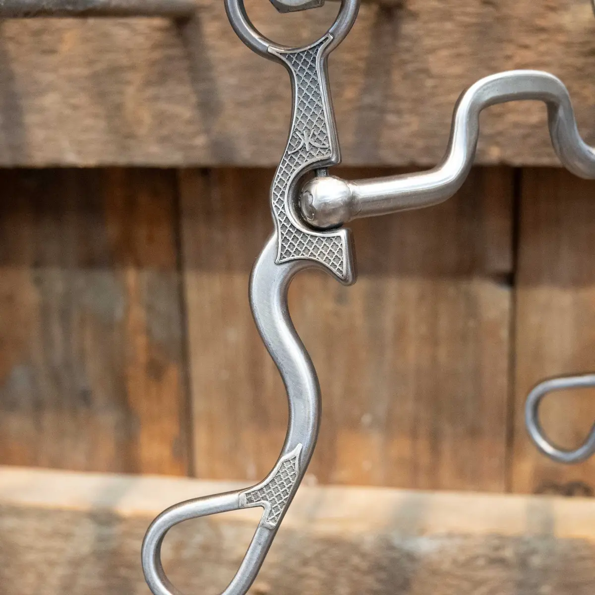 Silver Engraved Kerry Kelley 02S 33 Square Port Bit 2