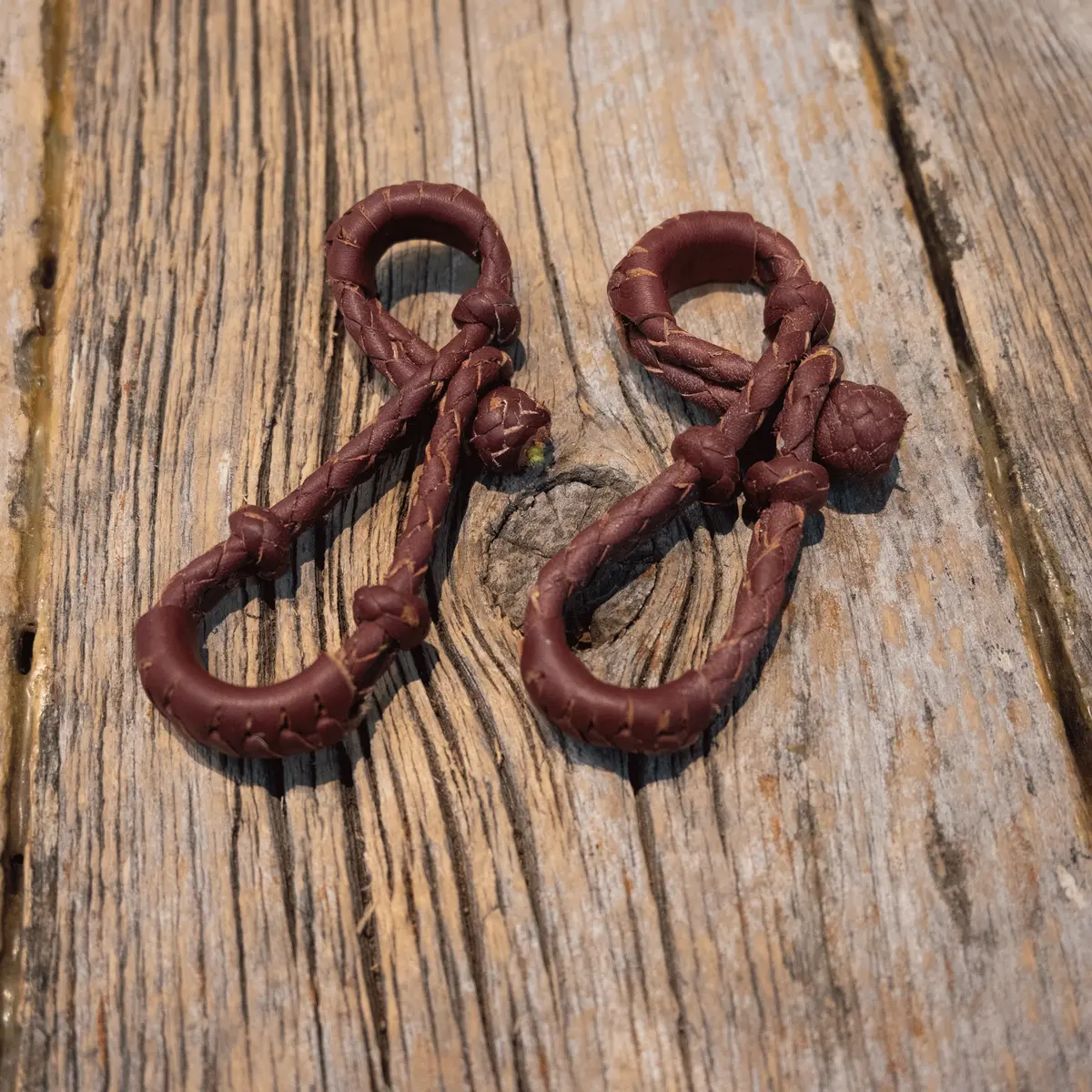 Braided Leather Rein Connector 1