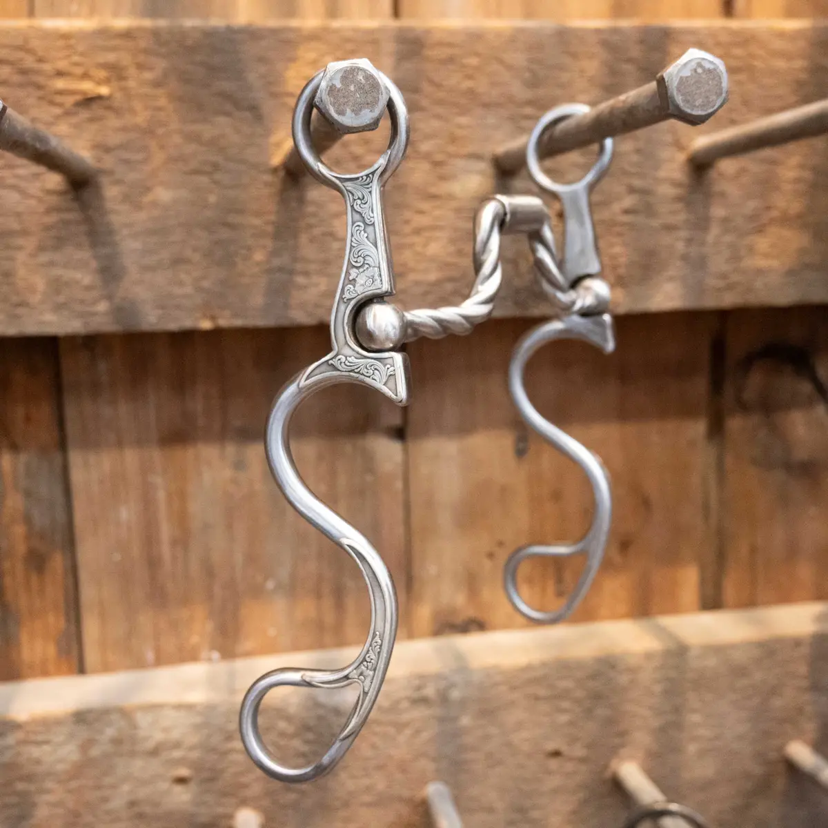 Silver Engraved Kerry Kelley 10 Twisted Wire Hinge Port Bit 1