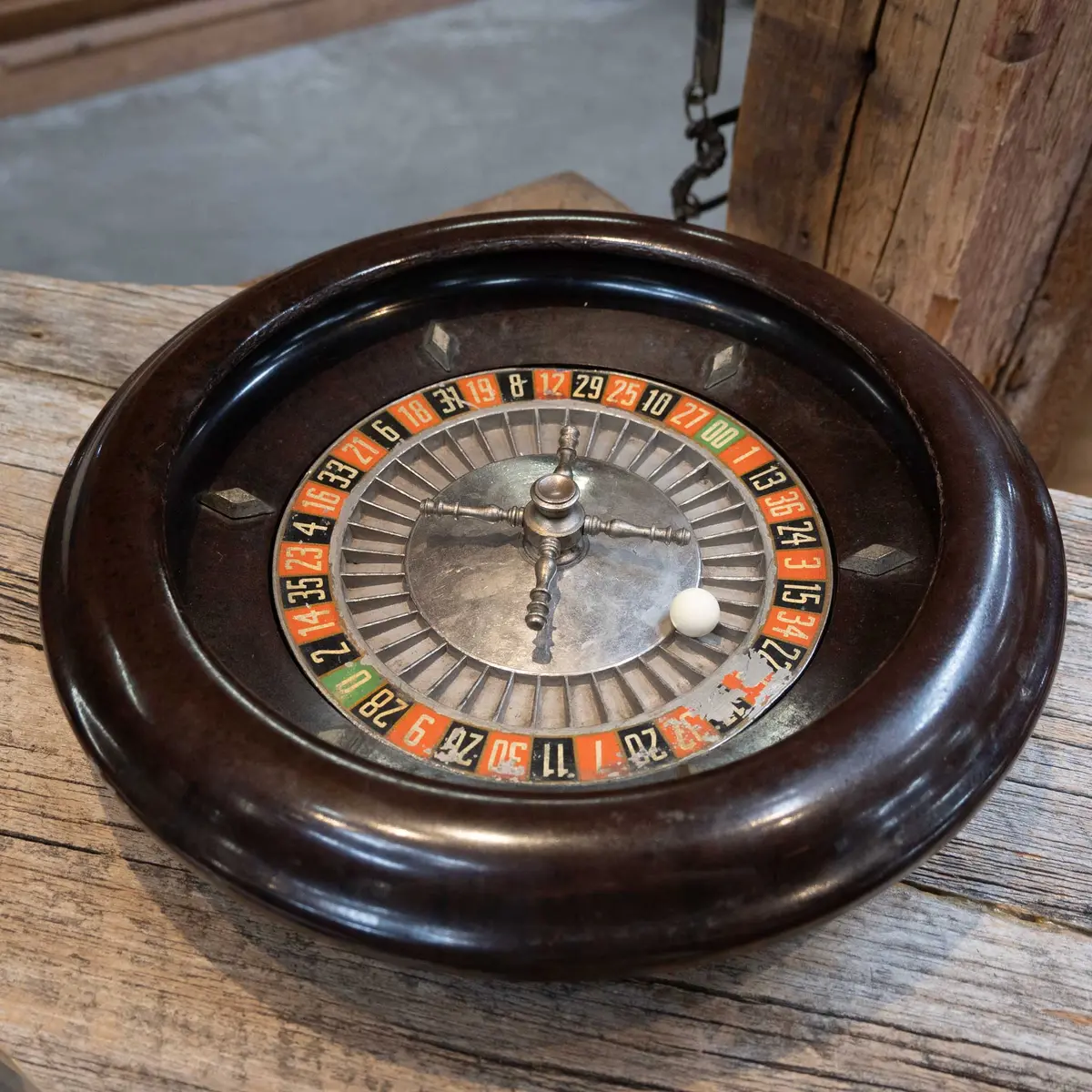 Vintage 1940'S Rotta Games Roulette Wheel - 14.5" Diameter 1
