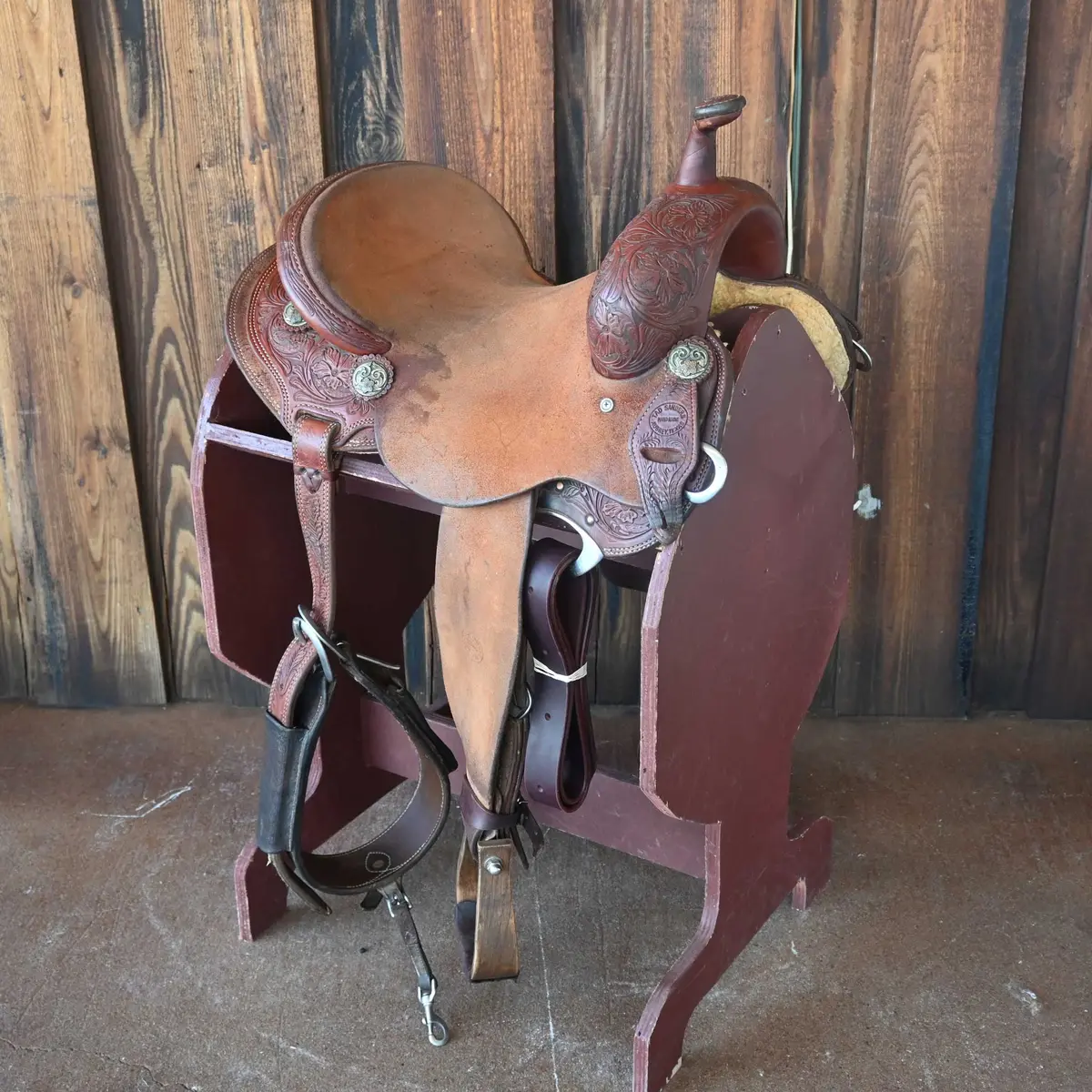 14" Used Tad Sanders Barrel Saddle 1
