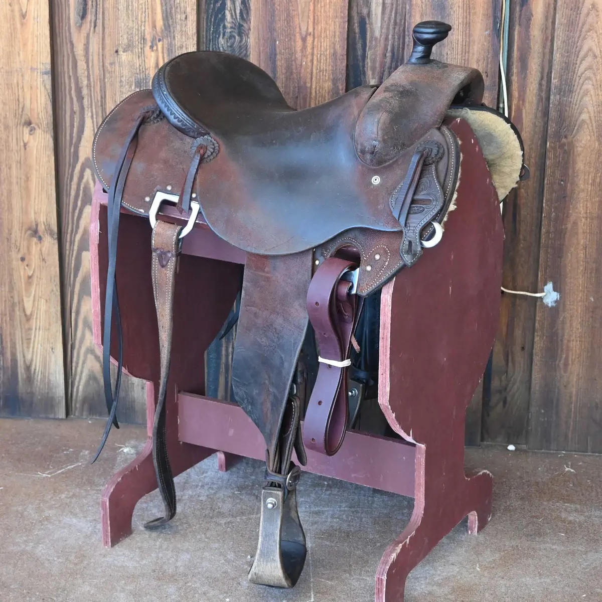 16" Used Jeff Smith Cowboy Saddle 1
