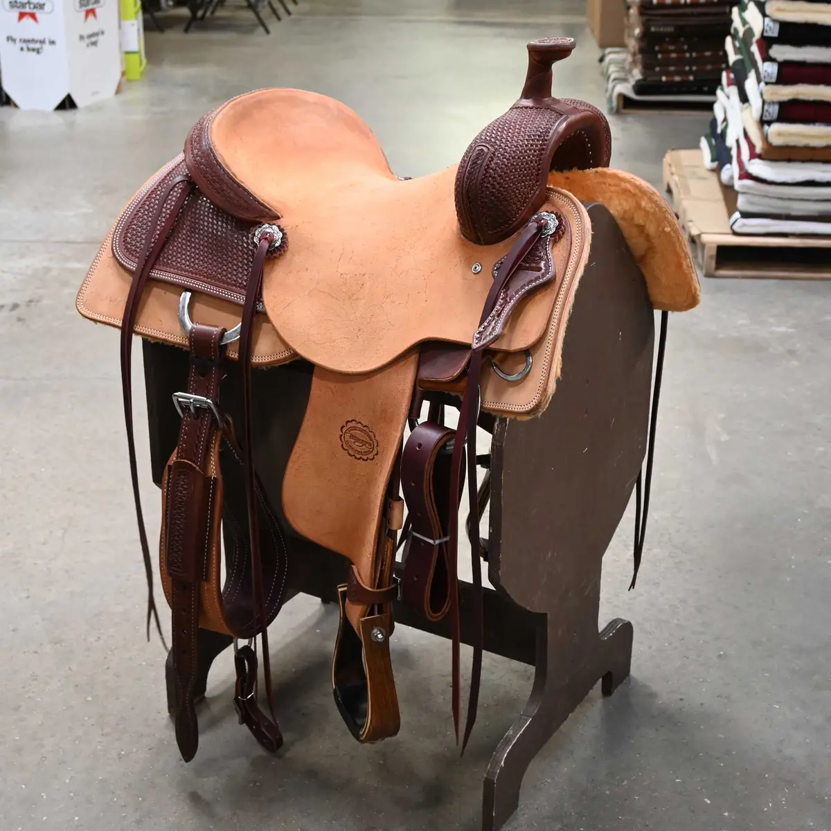 16" Teskey's Ranch Cutter Saddle 1