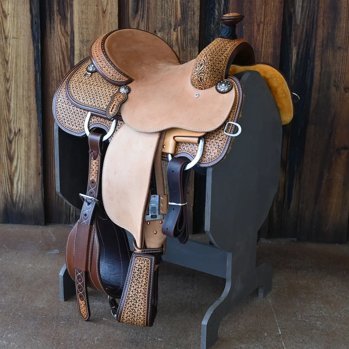 13.5" Martin Joe Beaver Calf Roping Saddle 1