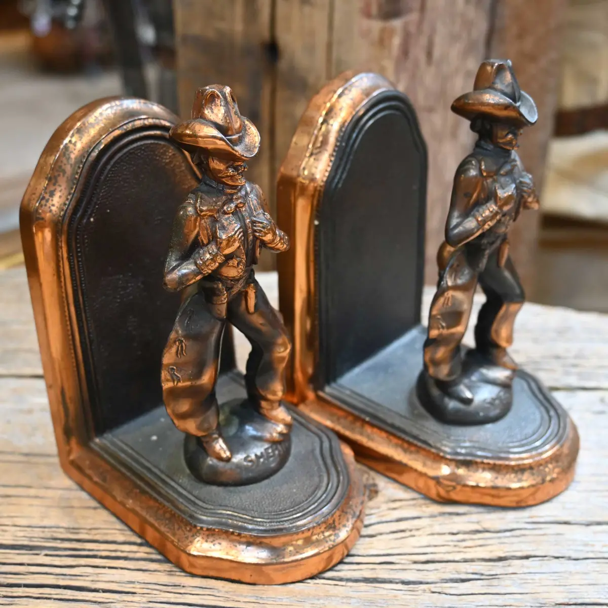 Vintage Dodge Inc. Old West Sheriff Bookends 1
