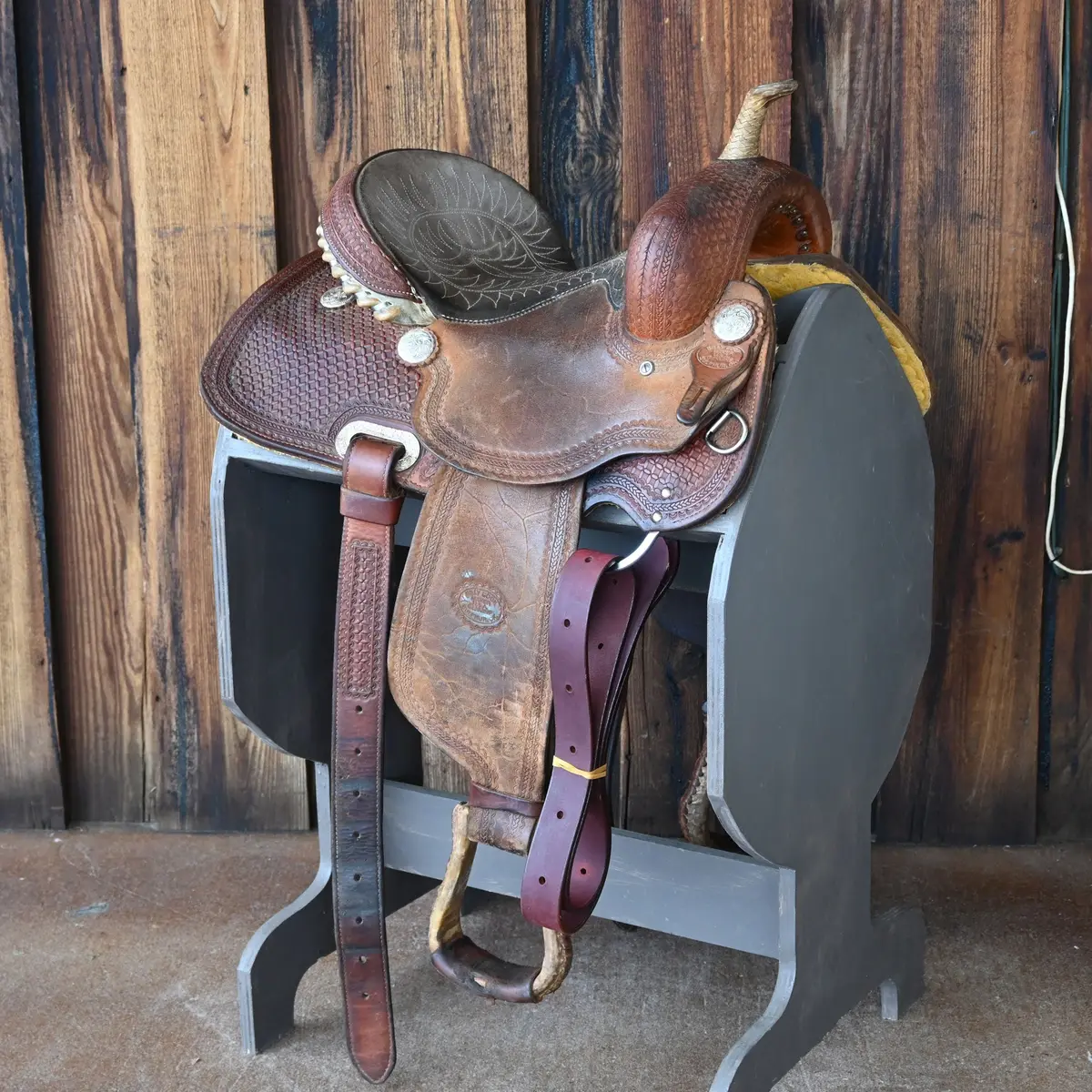 14" Used Billy Cook Barrel Saddle 1