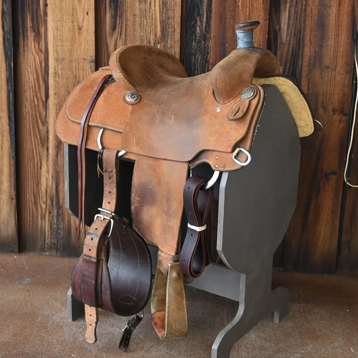 14" Used Cactus Team Roping Saddle 1