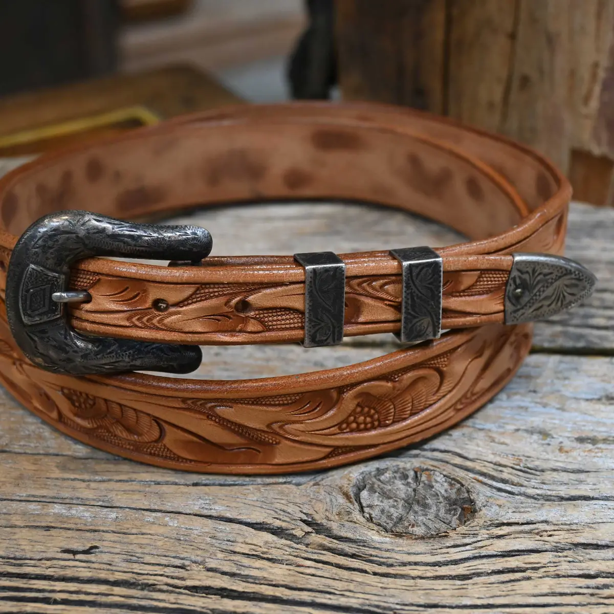 Vintage Don Ricardo Sterling Silver W/ 4Pc. Ranger Set Belt 1