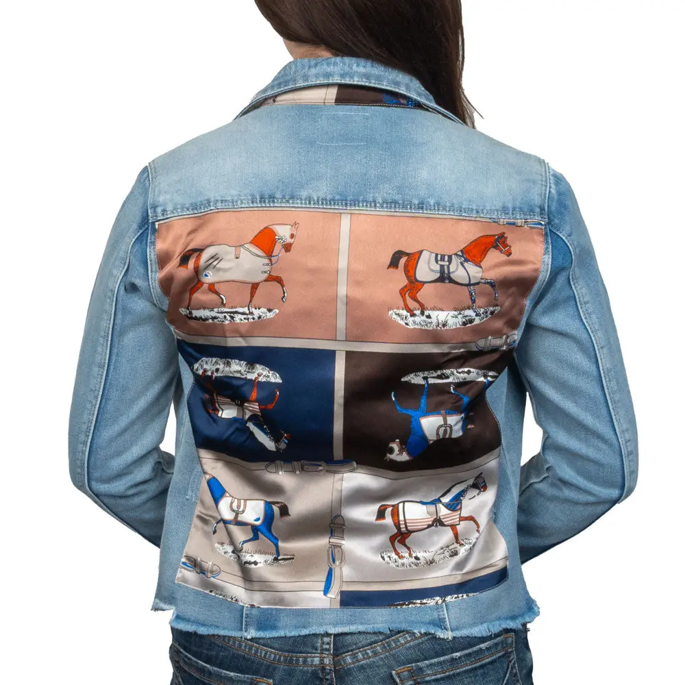 Stacy Bradley Light Denim Designer Horse Jacket - Final Sale 1