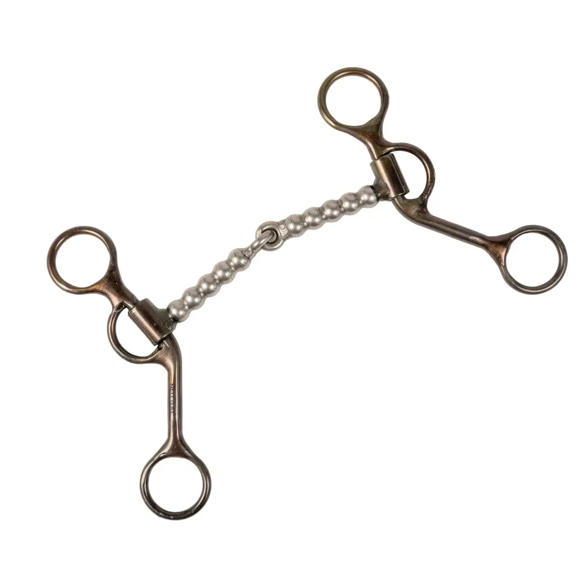 Dutton Ball Snaffle Bit  W/Short Shank Swept Back Cheek 1