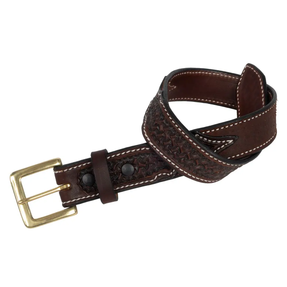 Texas Saddlery Youth Chocolate Spider Belt 1