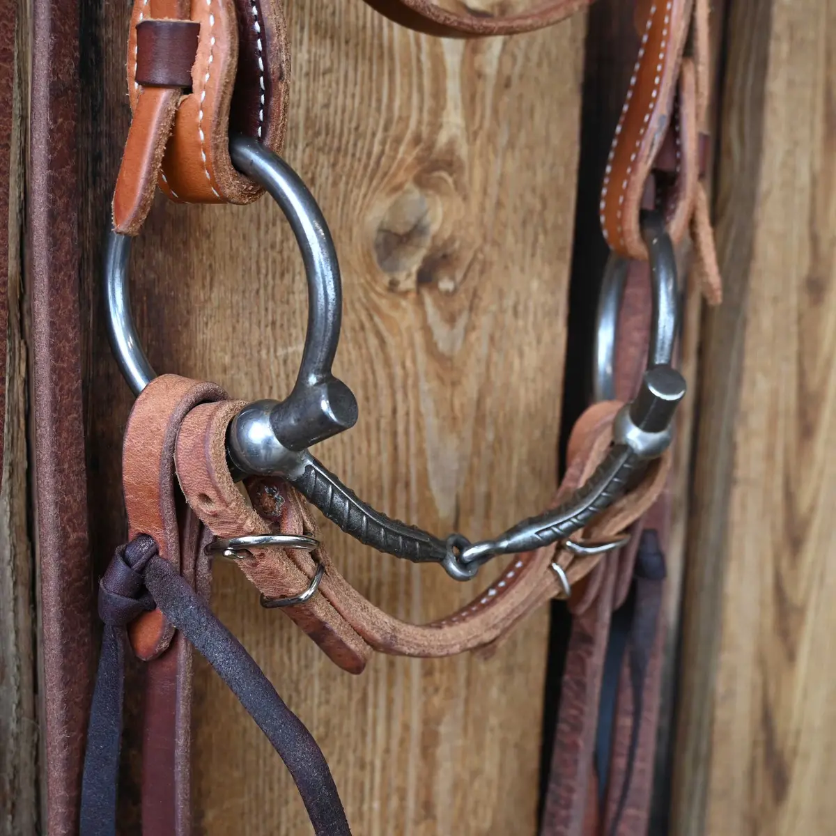 Flaharty D-Ring Rebar Snaffle Bridle Rig W/Browband Headstall 1