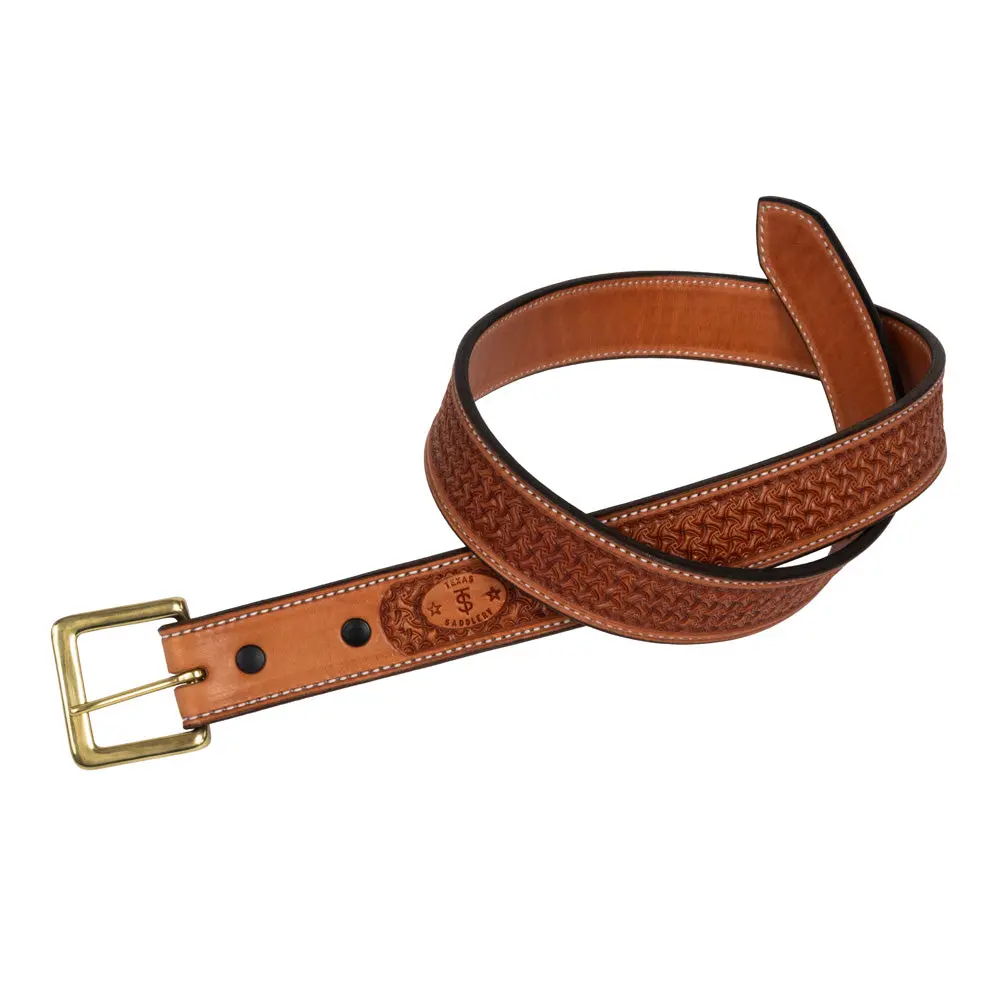 Texas Saddlery Men's Saddle Tan Spider Belt 1