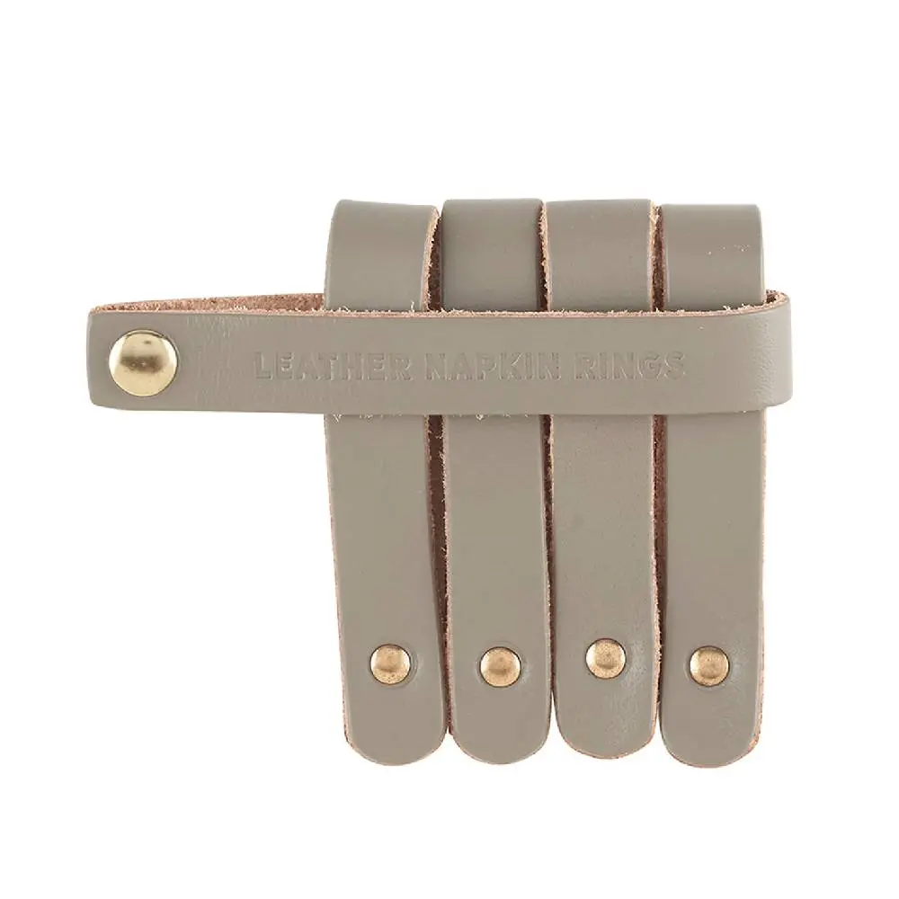 Leather Napkin Ring - Grey - Final Sale 1