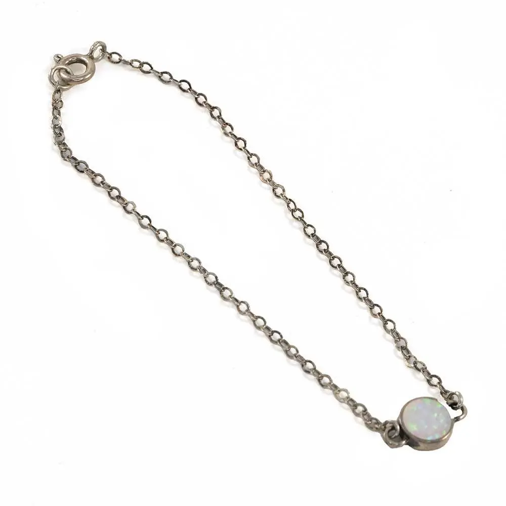 *Opal Circle Pendant Bracelet - Final Sale 1