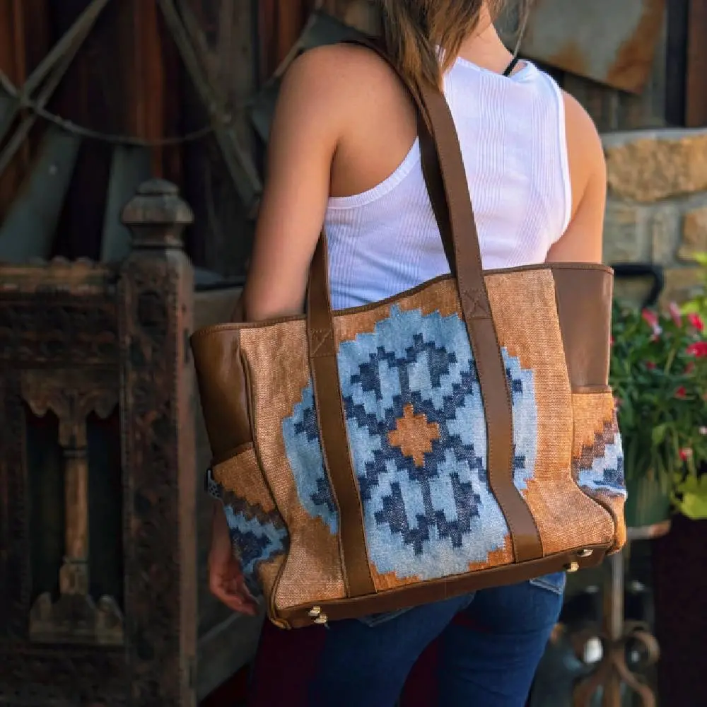 Scout Leather Co. Laramie Aztec Woven Tote - Final Sale 1