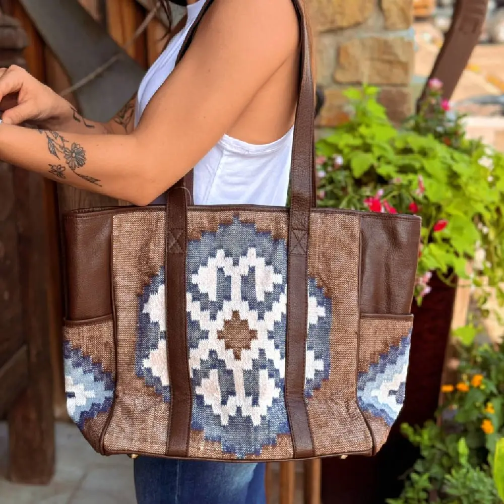 Scout Leather Co. Georgia Aztec Woven Tote - Final Sale 1