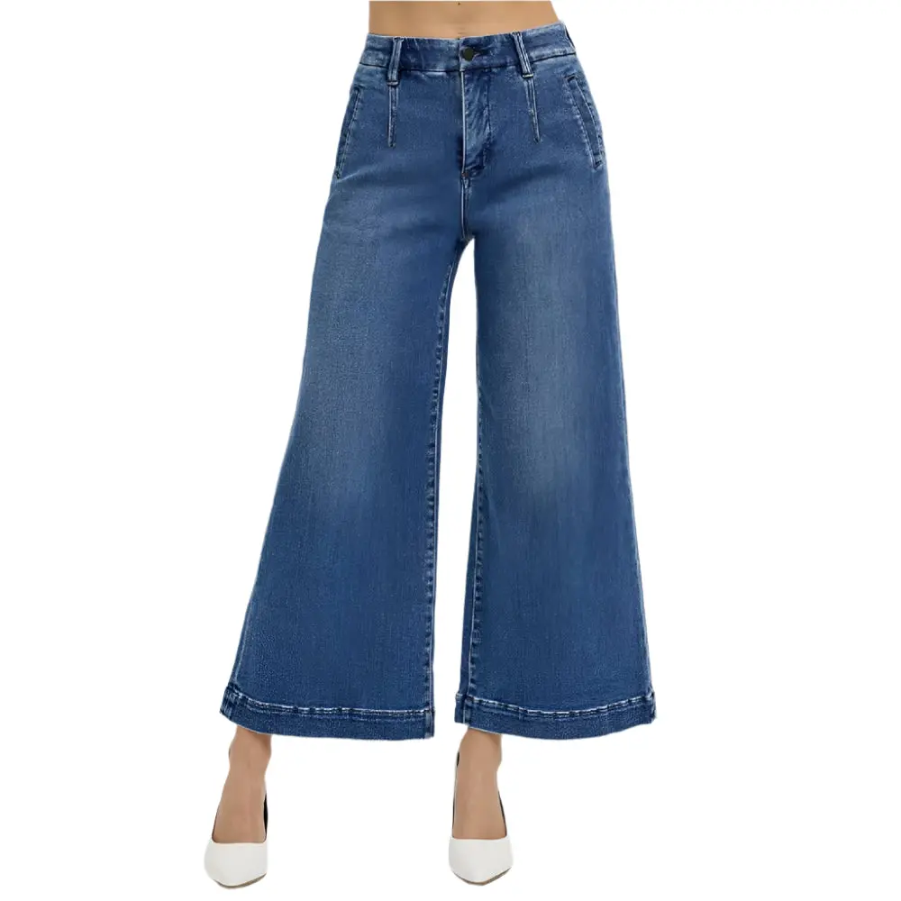 Risen High Rise Crop Wide Leg Jean - Final Sale 1