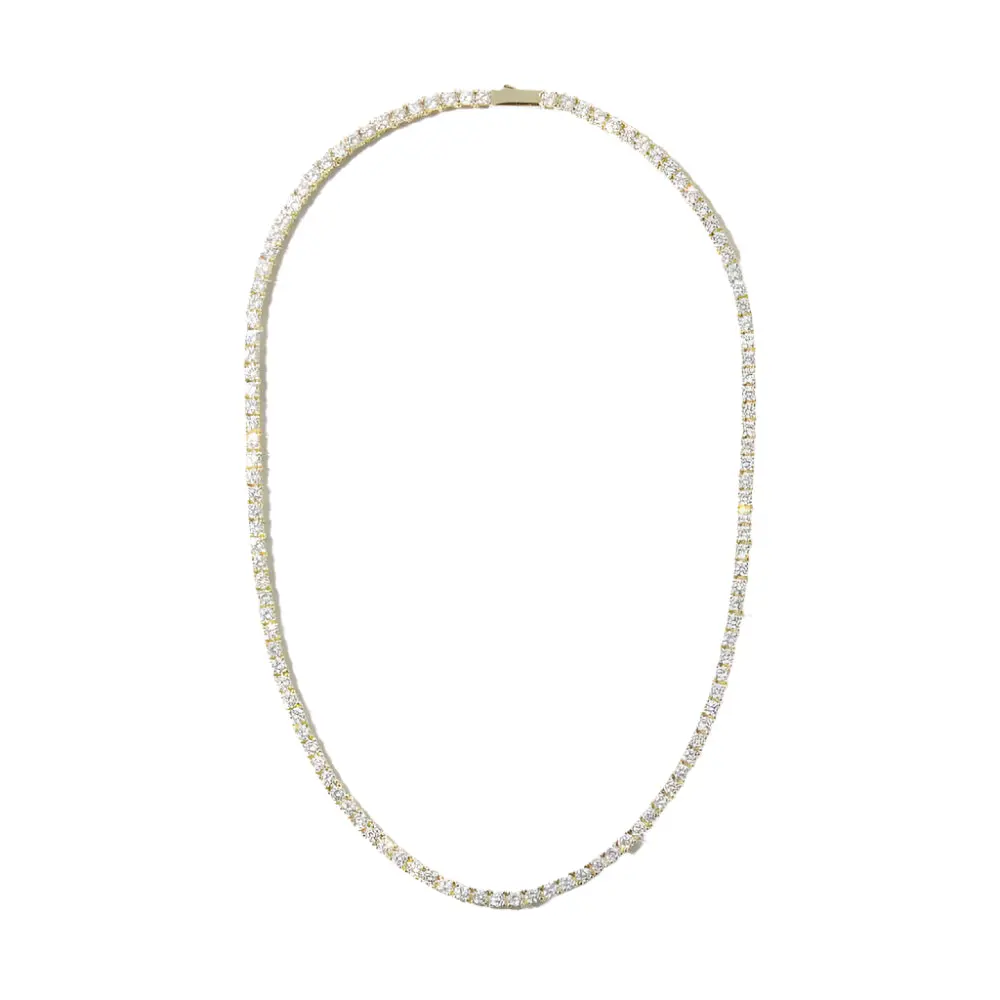 Gold Diamond Tennis Necklace 1