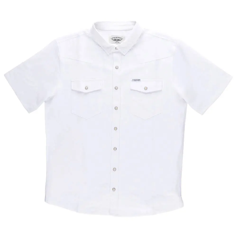 Stockyard Supply Men's El Hefe Linen Pearl Snap Shirt 1