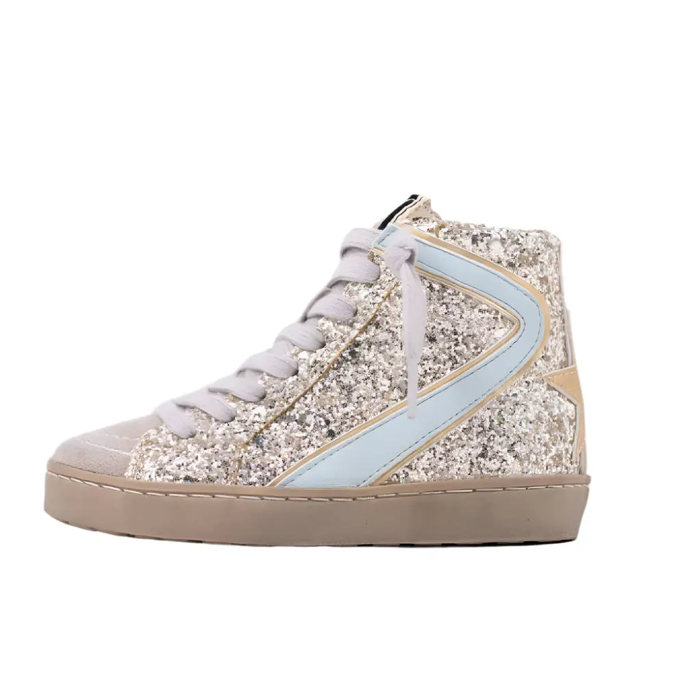 Shushop Toddler Rooney Mini Sneaker - Sterling Glitter 1