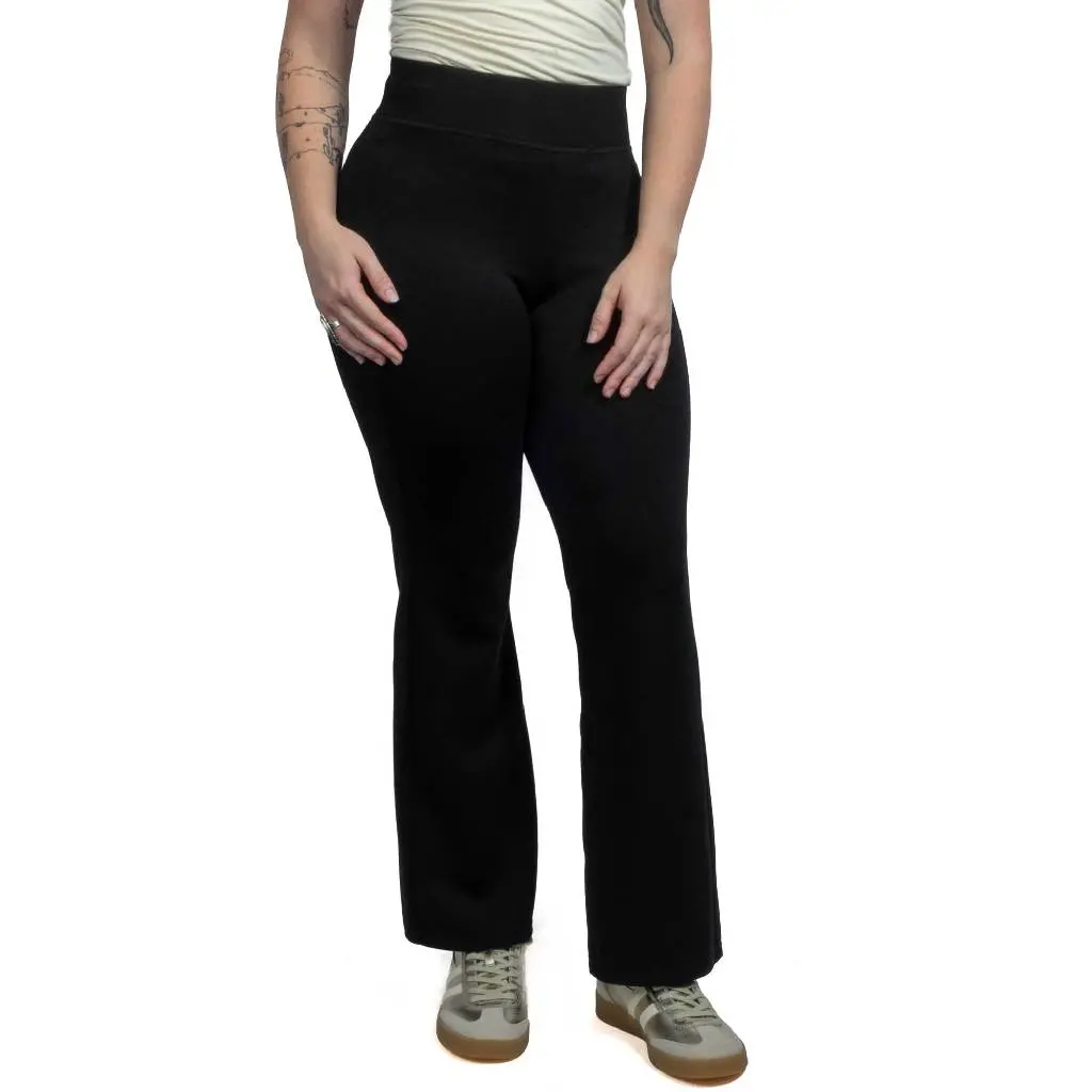 Black Florine Knit Flare Pant - Final Sale 1