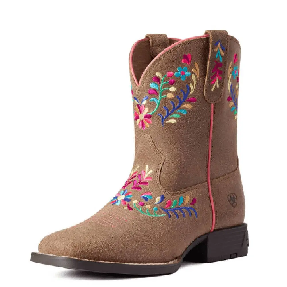 Ariat Kid's Wild Flower Canyon Tan Floral Boot - Final Sale 1
