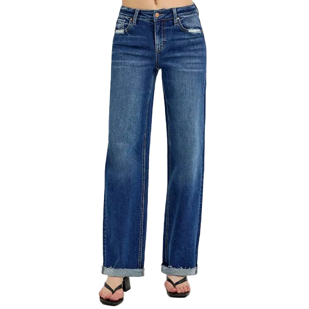 Risen High Rise Wide Baggy Jean 1