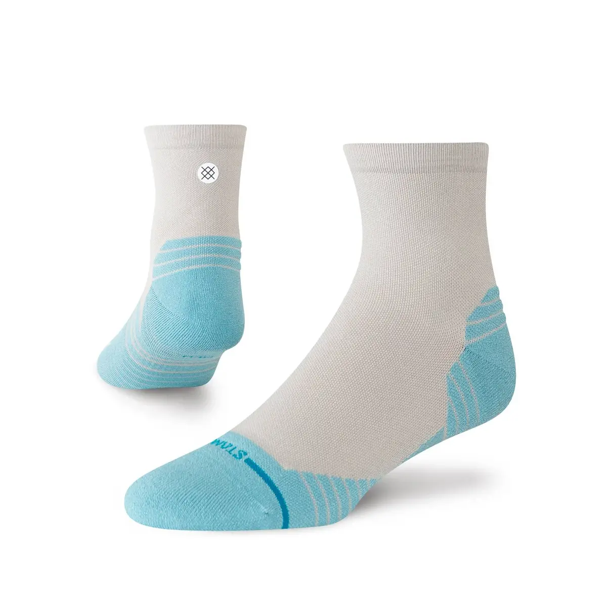 Stance Women's Two Tone Light Blue Quarter Crew Socks 1