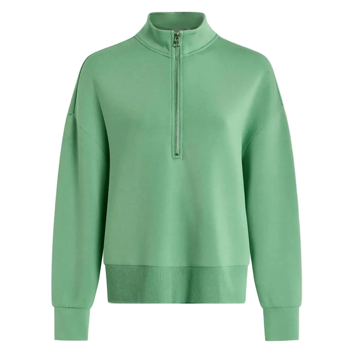 Mavis Mock Neck Green Spruce Sweatshirt 1