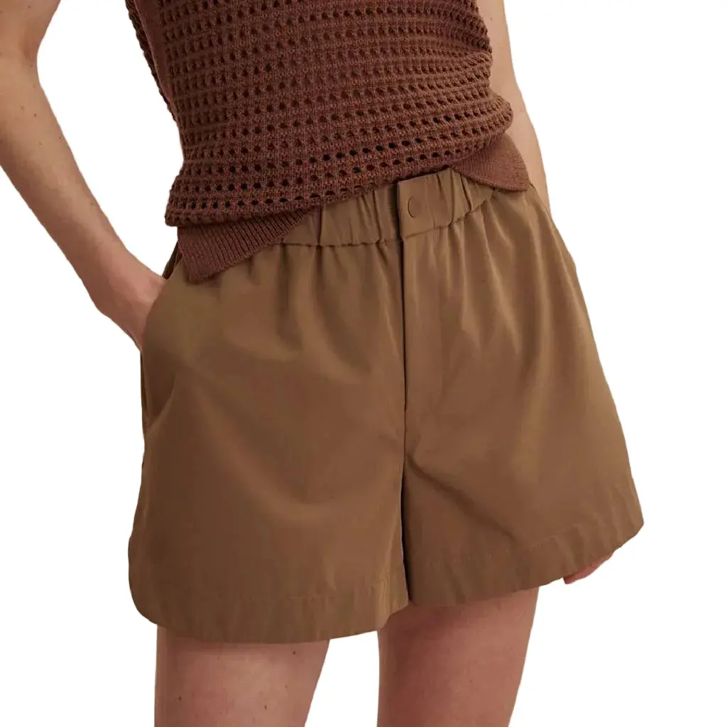 Nila Mid Rise Taupe Stone Short 1
