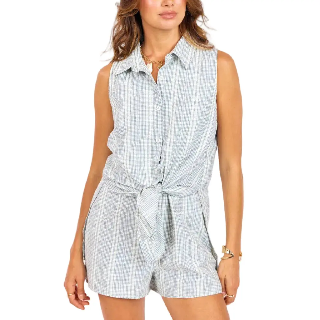 Sage The Label Flying Kite Blue Ivory Romper 1
