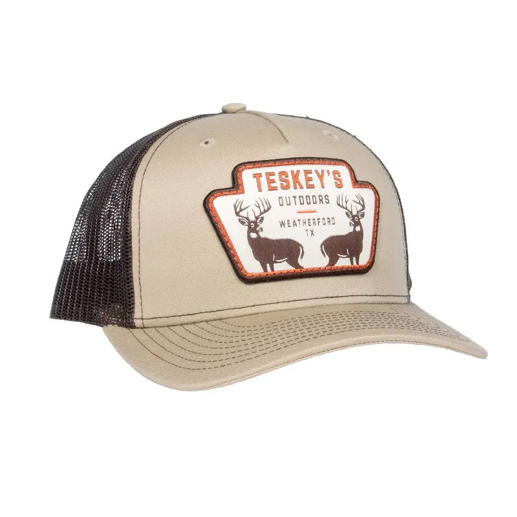 Teskey's Outdoors Patch Cap - Khaki/Coffee 1