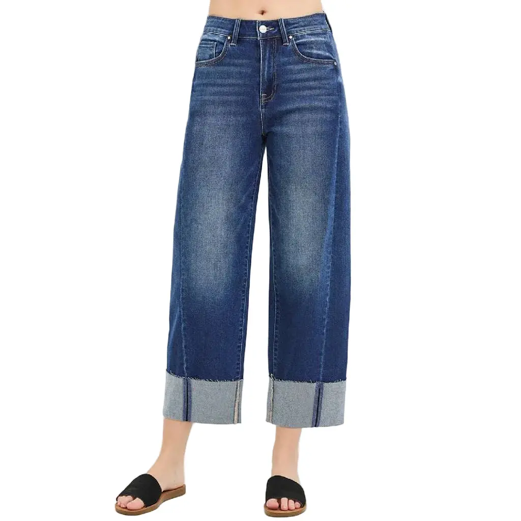 Risen Slouchy Crop Barrel Cuff Jean 1