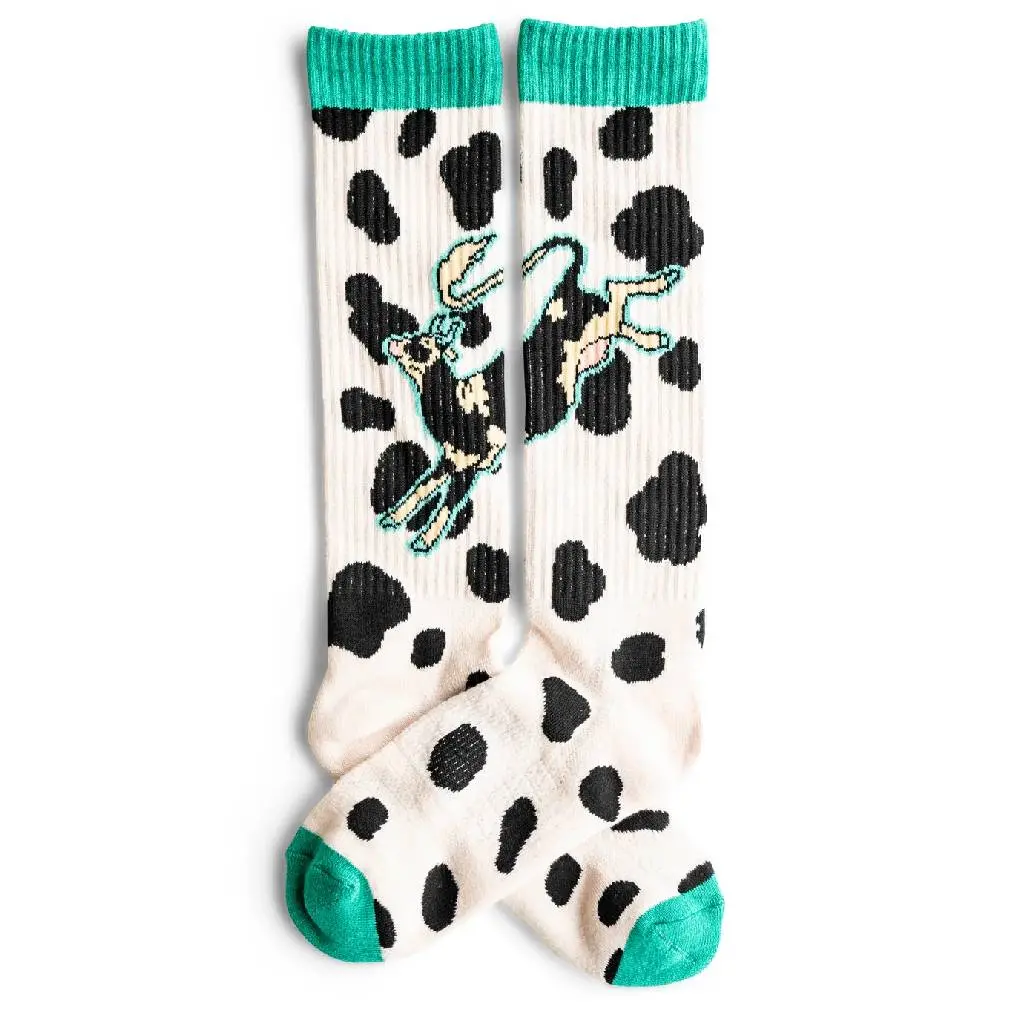Lucky Chuck Bad Cowgirl Co High Steaks Performance Crew Socks 1